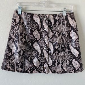 Urban Outfitters Snake Print Skirt NWT